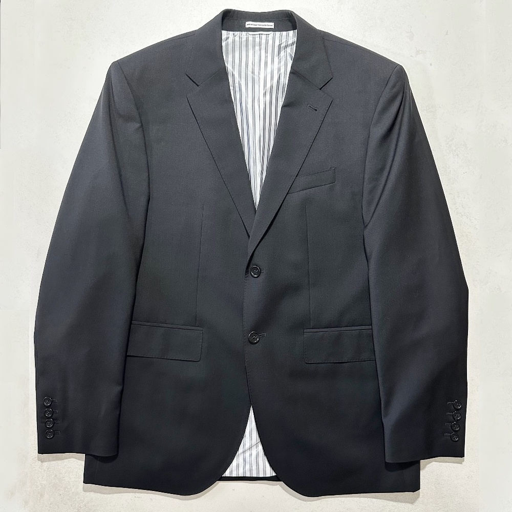 Club Monaco Men Modern Fit Wool Blazer Black, 42R